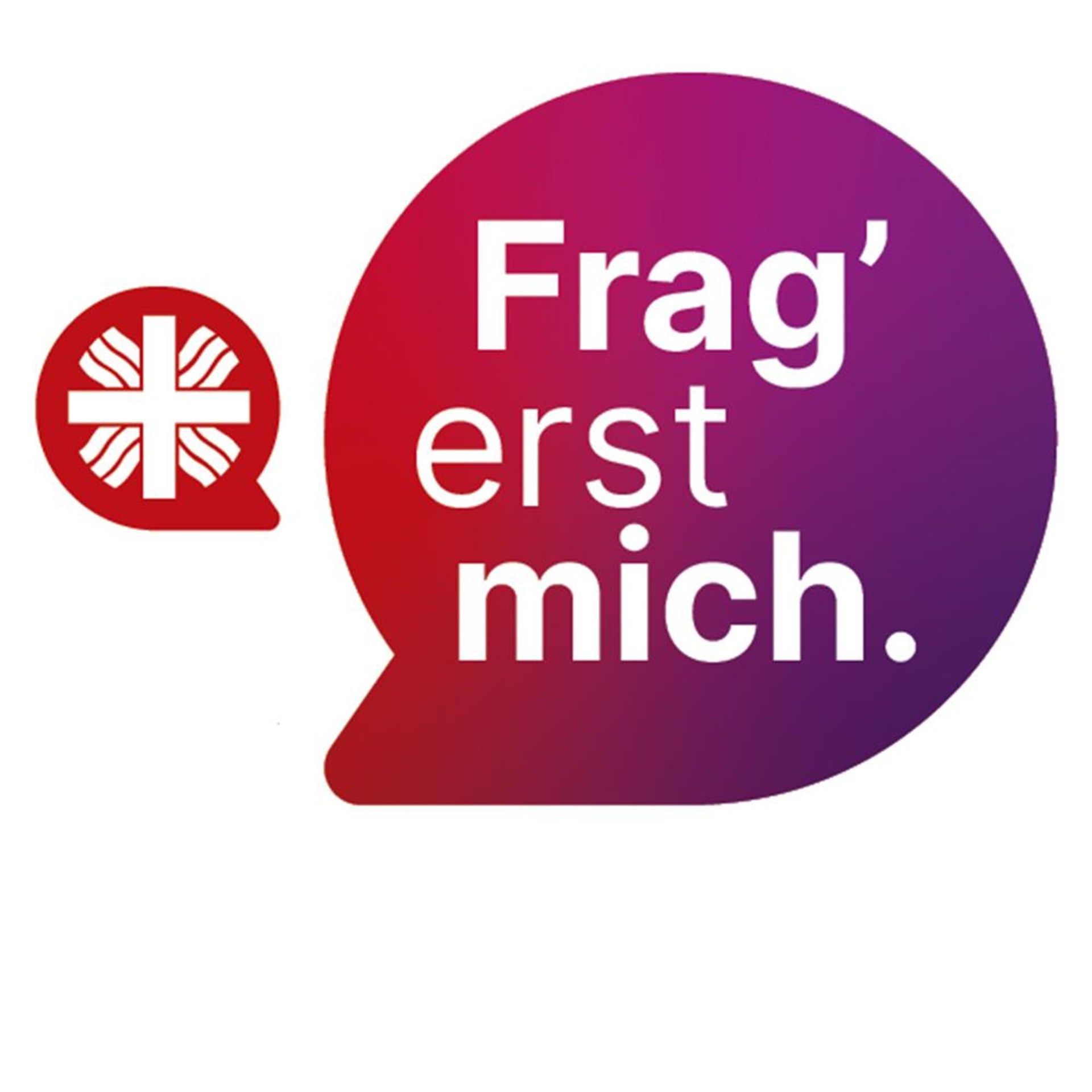 Sprechblase mit Caritas Logo